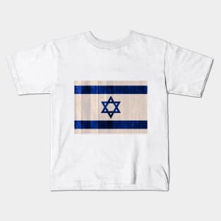 Flag of Israel - Wood Kids T-Shirt